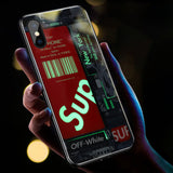 Samsung S9 plus/S20 Ultra/S10 Plus/Note 10 Plus/Iphone 11/Pro/Pro Max flashing with voice control Smart Phone Cases