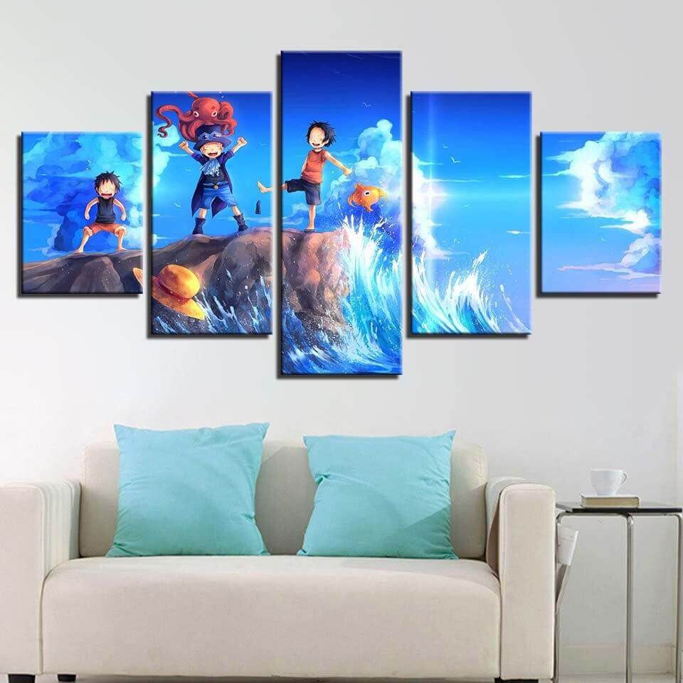 One-Piece-Luffy-Sabo-Canvas-Printings-for-Kids