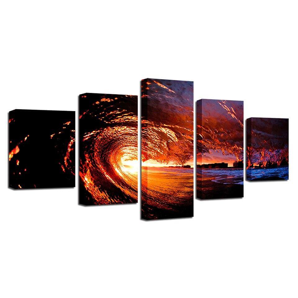 Red-Sunset-Large-Canvas-Wall-Art