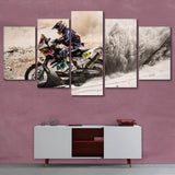 5-Panel-Motocross-HD-Wall-Art-Frames-For-Living-Room