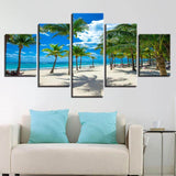 Palm-Forest-5-Piece-Canvas-Art-for-Bedroom