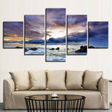 HD-Printed-5-Pieces-Sunrise-Sea-and-Wave-Home-Decor