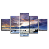 HD-Printed-5-Pieces-Sunrise-Sea-and-Wave-Home-Decor