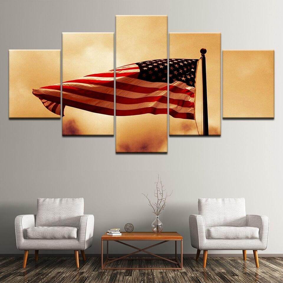 5-Panel-American-Flag-Wall-Art-Canvas
