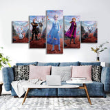 Framed-Frozen-5-Piece-Canvas-Art