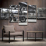 Vintage-Motorcycle-black-and-White-Canvas-Art