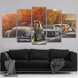 5-Pieces-Volkswagen-Beetles-Canvas-Art