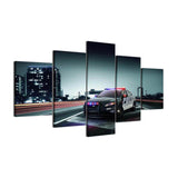 Police Car Bedroom Canvas Wall Art