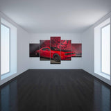 Red Sports Car Office Wall Decor