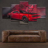 Red Sports Car Office Wall Decor