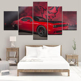 Red Sports Car Office Wall Decor