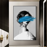 Crystal Porcelain Abstract Lady Wall Canvas Art for Modern House