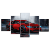 M4 Red Sport Car Big Art Canvas