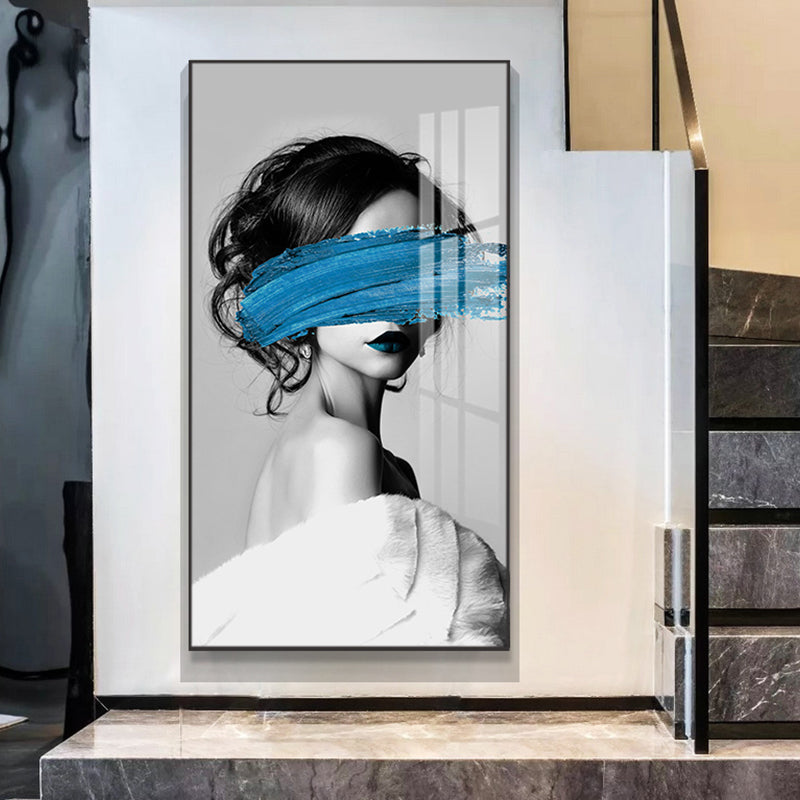 Crystal Porcelain Abstract Lady Wall Canvas Art for Modern House