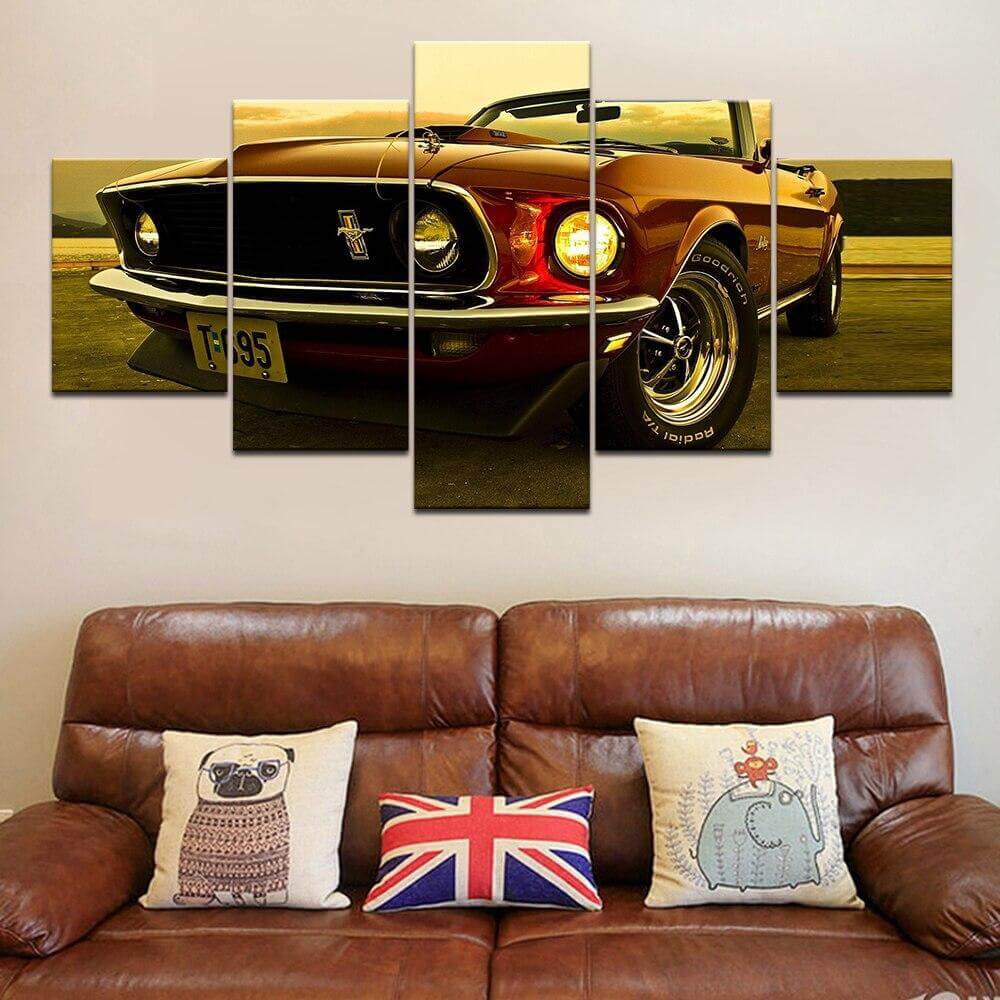 1969 Ford Mustang Home Decor Canvas for Sale