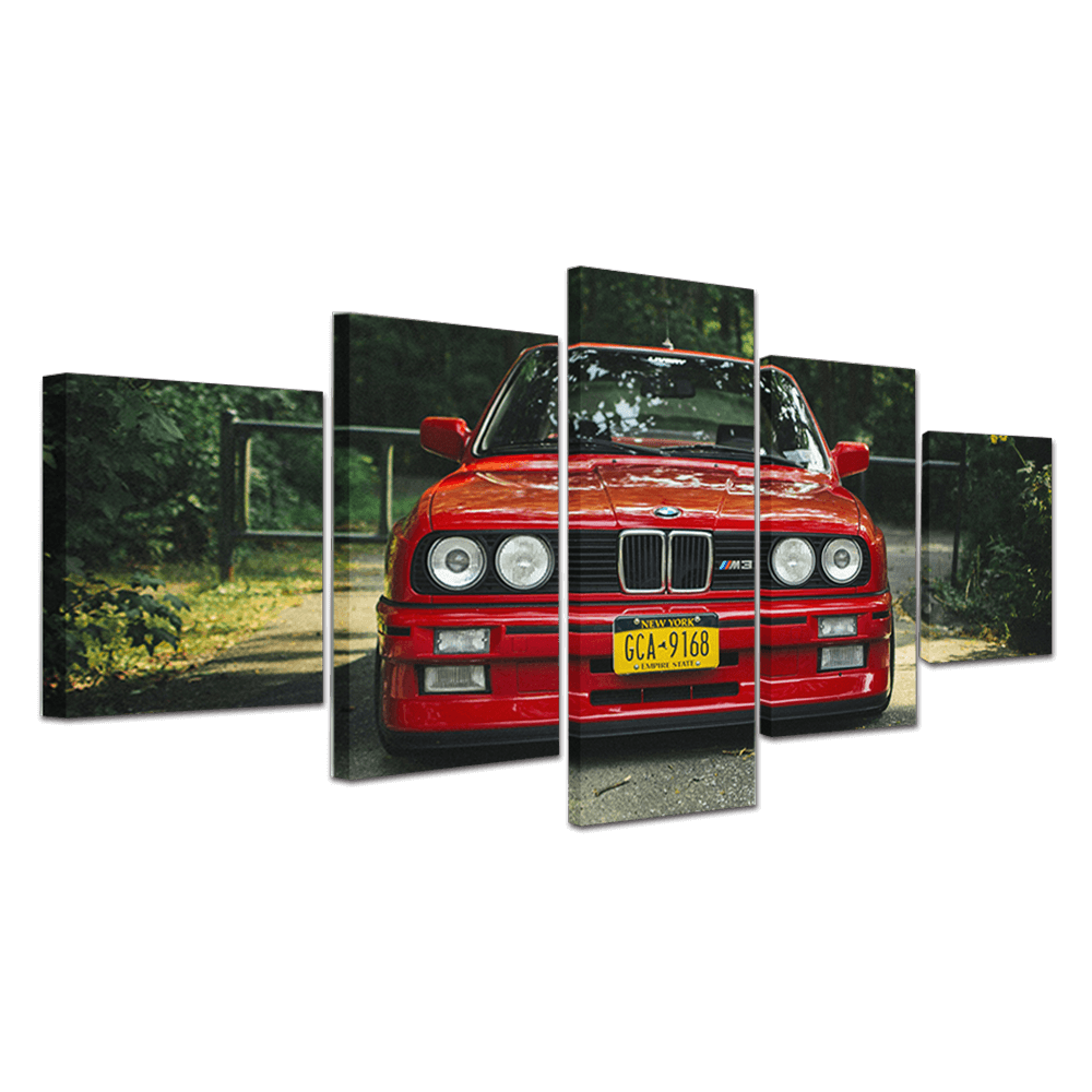 HD Retro M3 Red Sport Car Home Wall Sign