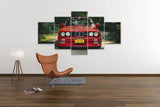 HD Retro M3 Red Sport Car Home Wall Sign