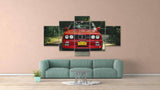 HD Retro M3 Red Sport Car Home Wall Sign