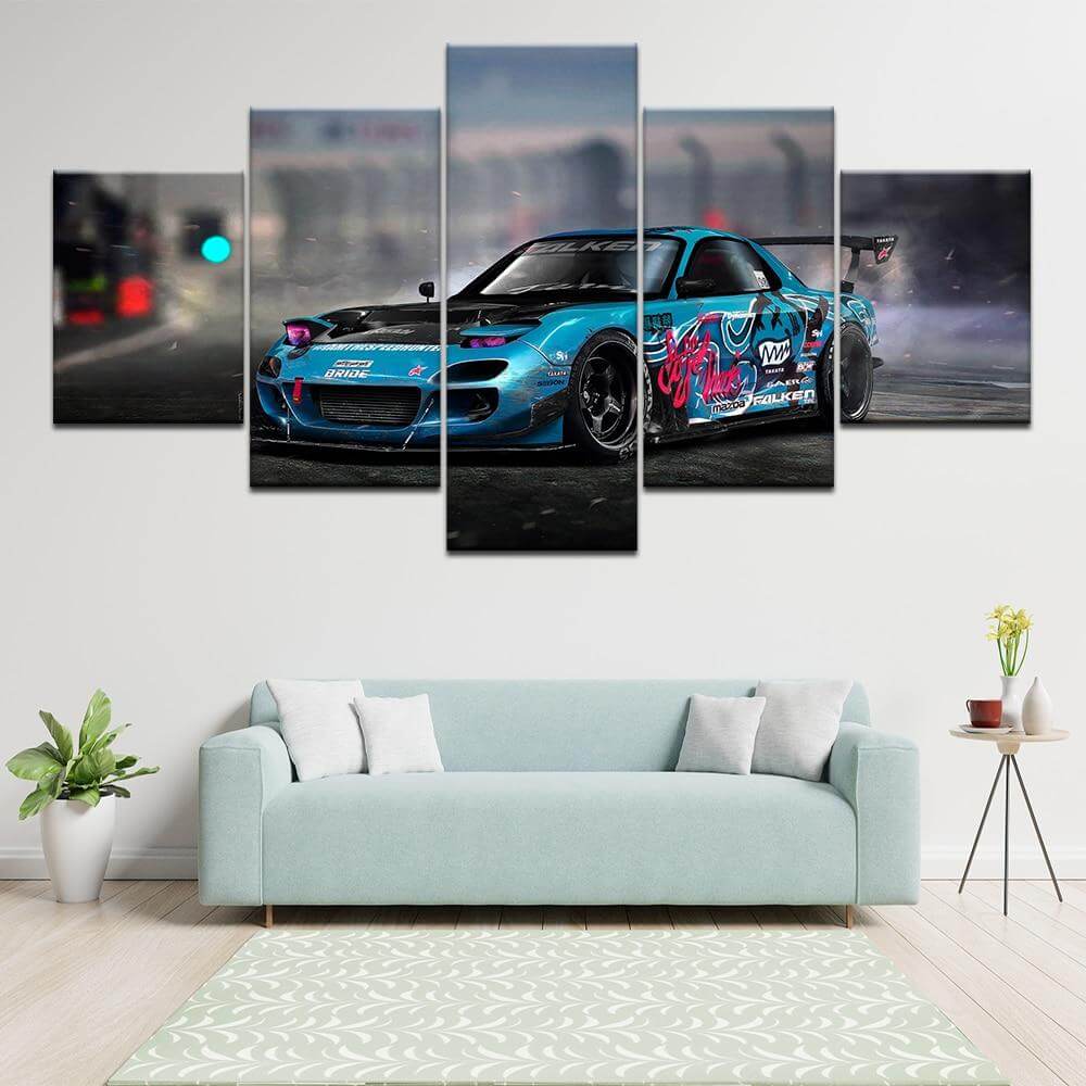 Cool-rx7-Sports-Car-Multi-Panel-Canvas-Wall-Art