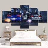 GTR-R34-VS-Supra-Vehicle-Affordable-Wall-Art