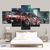 Red-Nissan-GTR-Supercar-Bedroom-Canvas-Art