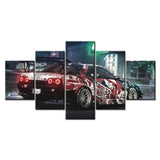 Red-Nissan-GTR-Supercar-Bedroom-Canvas-Art