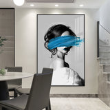 Crystal Porcelain Abstract Lady Wall Canvas Art for Modern House