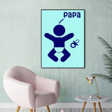 Ready to Hang Baby Room and Papa Small Canvas Prints