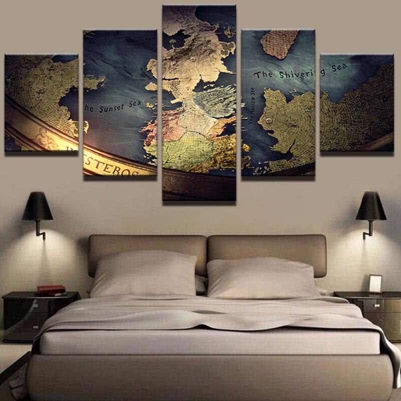 HD-Game-Of-Thrones-Map-5-Piece-Canvas-Art-for-Bedroom