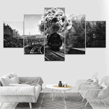 Steam-Train-Black-and-White-Canvas-Art