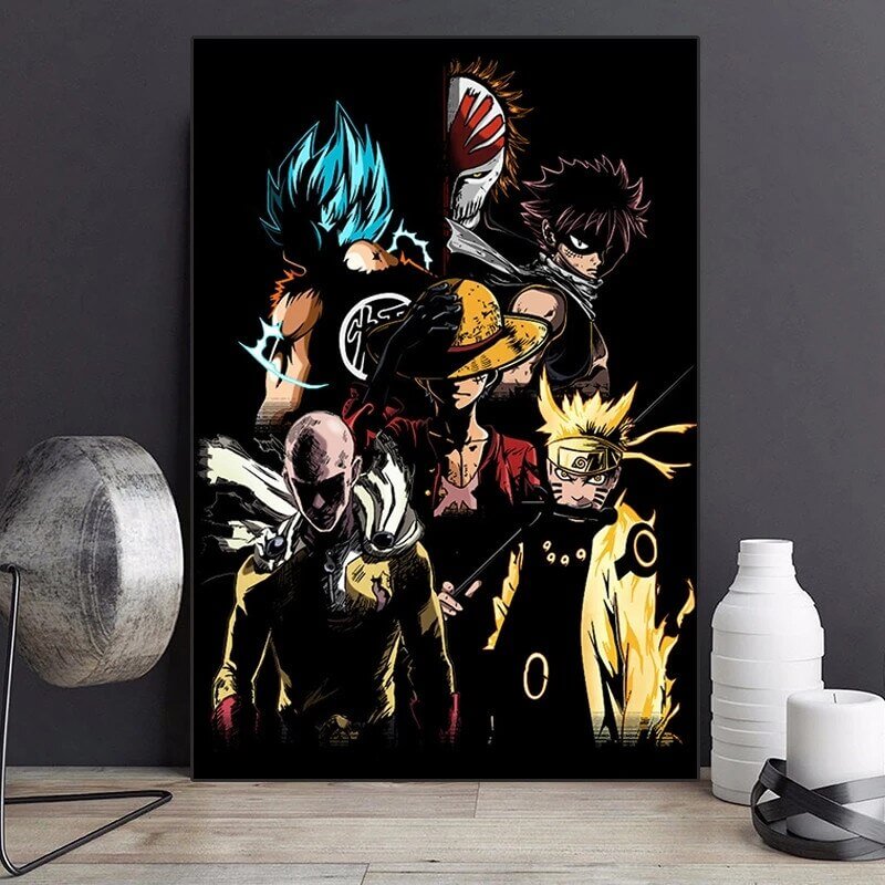 Japan popular Anime Characters Canvas prints