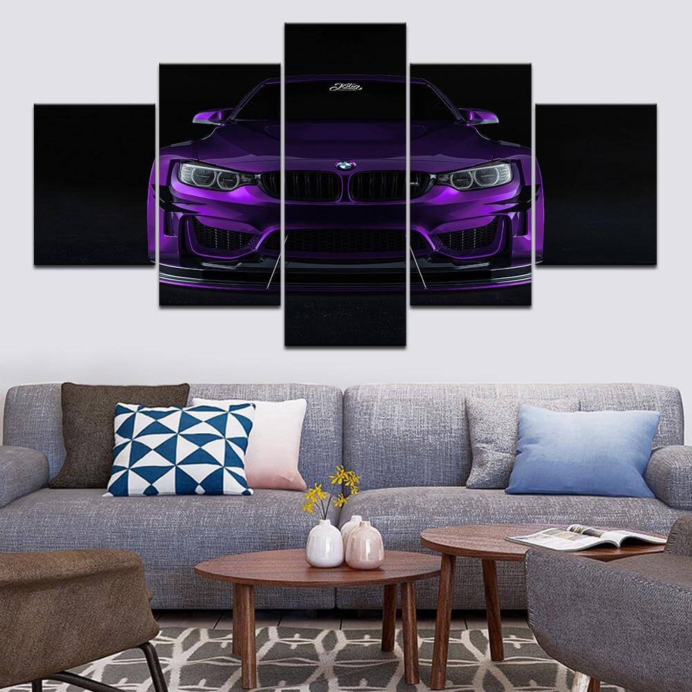 5-Pieces-M4-Sport-Car-canvas-art-for-bedroom