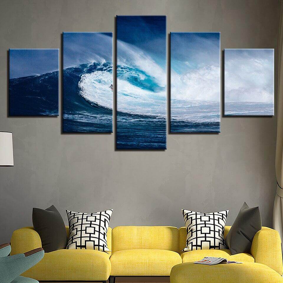 Blue-Sea-Waves-Wall-Paintings-for-Bedroom