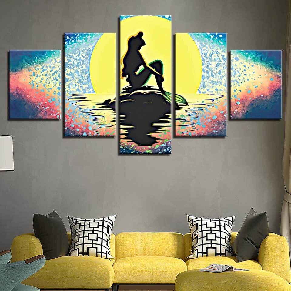 Watercolor-Moonlight-Mermaid-Ready-to-Hang-Home-Decor