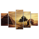 Egyptian Pyramids HD 5 Pieces Canvas Art