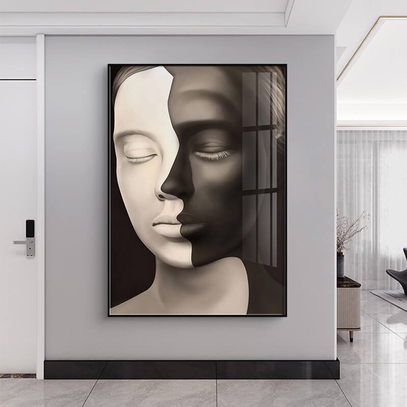Black and White Modern Abstract Canvas Wall Art