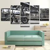 Vintage-Motorcycle-black-and-White-Canvas-Art