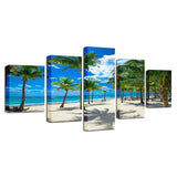 Palm-Forest-5-Piece-Canvas-Art-for-Bedroom