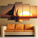 Beautiful-Sunset-on-Sea-5-Piece-Canvas-Art-Frames