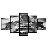 HD Printed Guitar Black and White Wall Art Framed