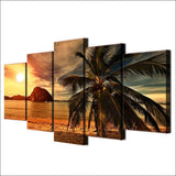 Tropical-Beach-Palm-Trees-Art-Panels-for-Wall
