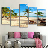 Sunshine-Beach-and-Coconut-Cool-5-Piece-Canvas-Art