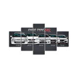 Honda-CIVIC-Car-black-and-white-wall-design