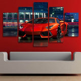 Red-Luxury-Sports-Car-Living-Room-Canvas