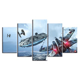 Millennium Falcon War Stars 5 Piece Canvas Paintings