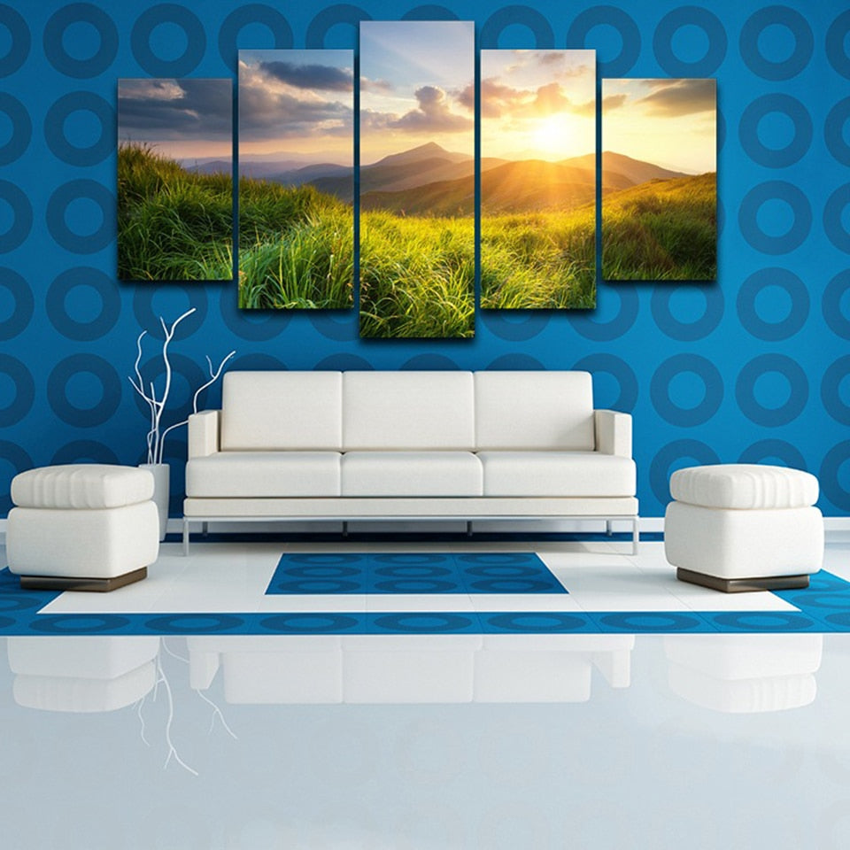 Good-Morning-Prairie-5-Piece-HD-Multi-Panel-Canvas-Wall-Art