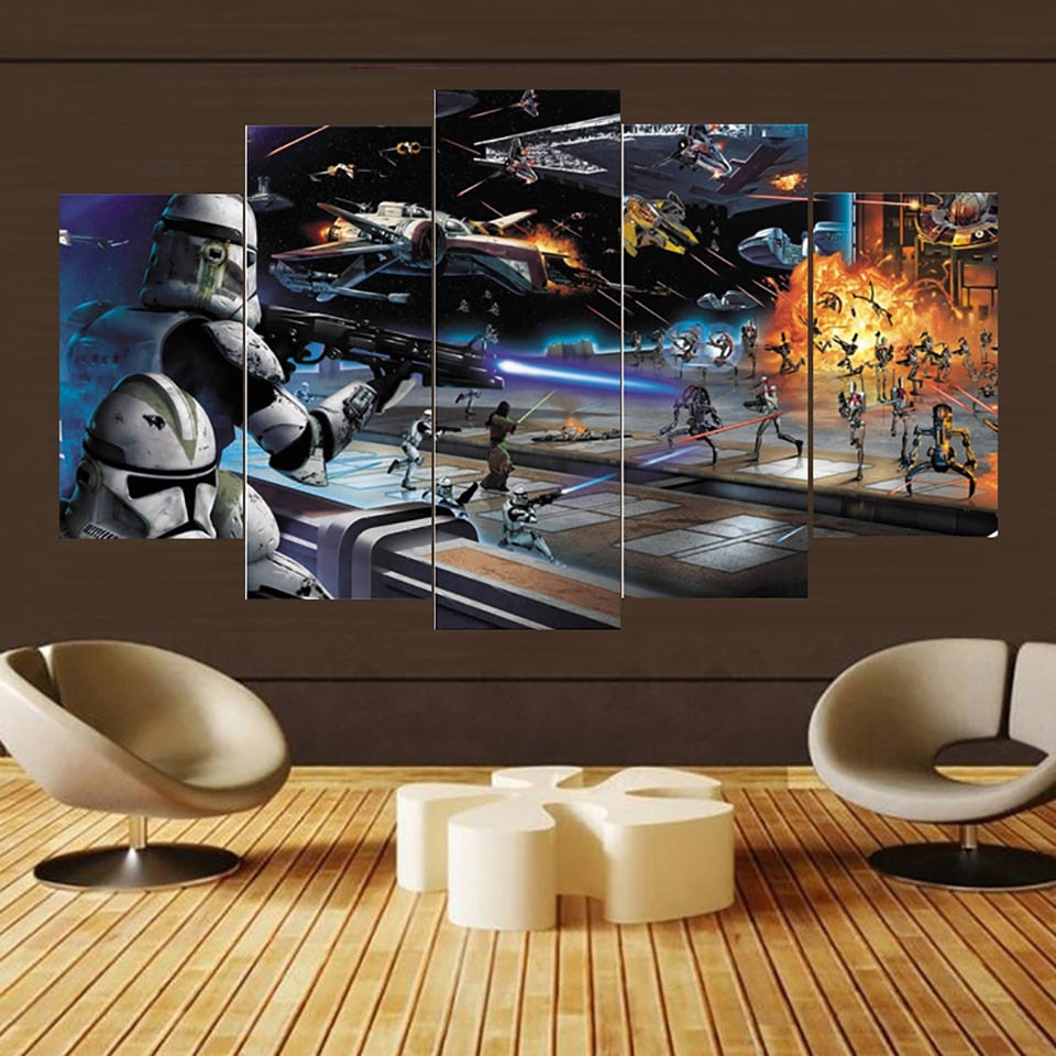 HD-Framed-Star-Wars-Home-Decor-for-Living-Room