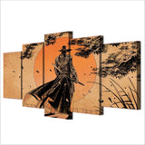HD-Printed-5-Panels-Samurai-Home-Decor