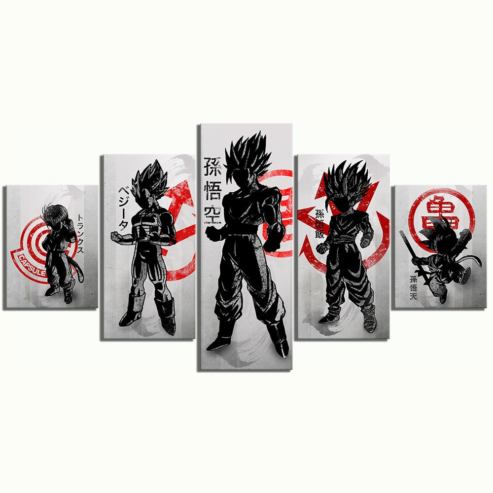 Dragon-Ball-Ready-to-Hang-5-Panel-Wall-Art-for-home-and-office