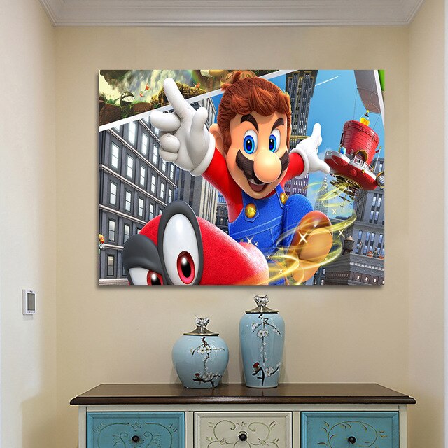 Good-Quality-Super-Mario-Video-Games-Living-room-Wall-Art-Decor